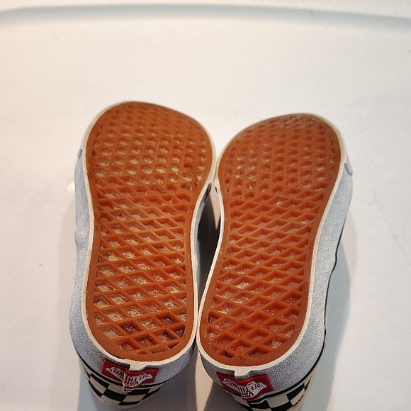 Vans Kids Black and White Checkered Sneakers WM - Picture 5 of 8